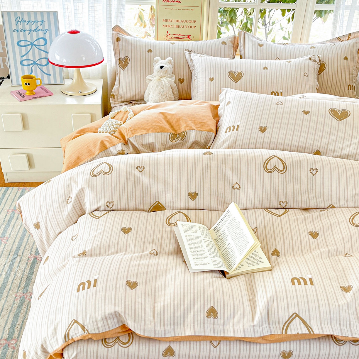 91家纺网 家纺一手货源 找家纺 铭成家纺 2026新款全棉印花小清新四件套（提供买家秀） 柠檬心愿