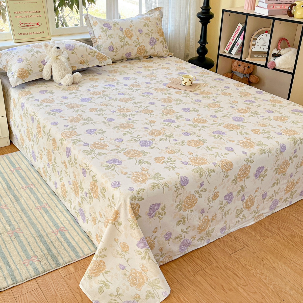 91家纺网 家纺一手货源 找家纺 铭成家纺 2026新款全棉印花小清新四件套（提供买家秀） 诗情画意