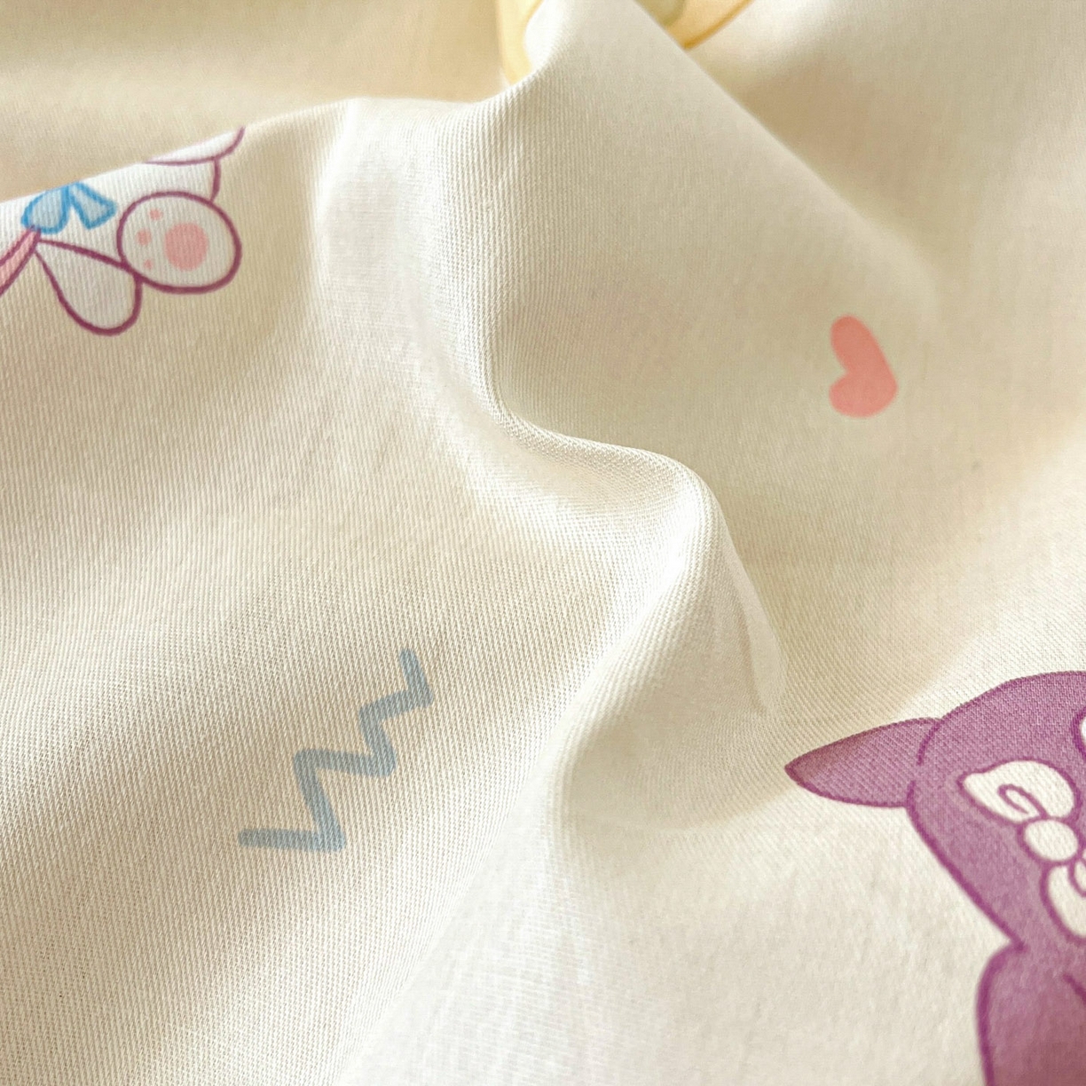 91家纺网 家纺一手货源 找家纺 铭成家纺 2026新款全棉印花小清新四件套（提供买家秀） 糖果萌物园