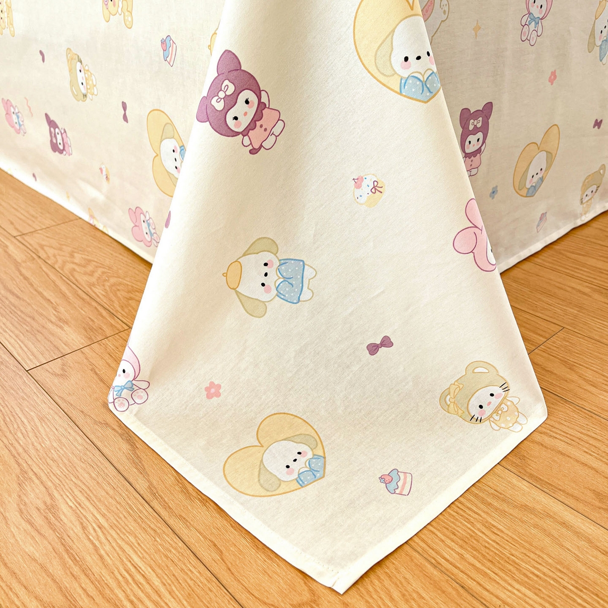 91家纺网 家纺一手货源 找家纺 铭成家纺 2026新款全棉印花小清新四件套（提供买家秀） 糖果萌物园