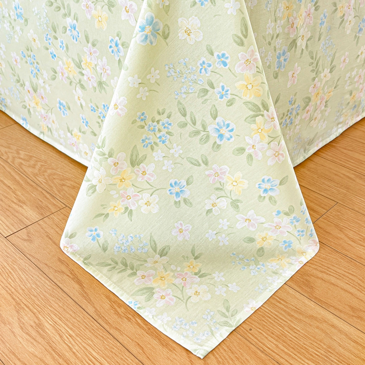 91家纺网 家纺一手货源 找家纺 铭成家纺 2026新款全棉印花小清新四件套（提供买家秀） 徐徐花开