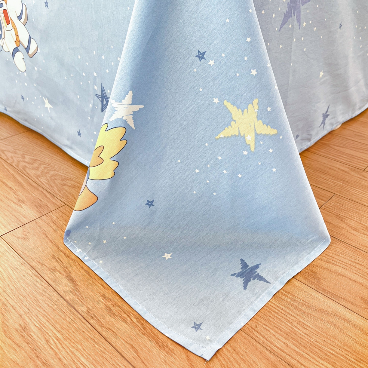 91家纺网 家纺一手货源 找家纺 铭成家纺 2026新款全棉印花小清新四件套（提供买家秀） 月球摘星