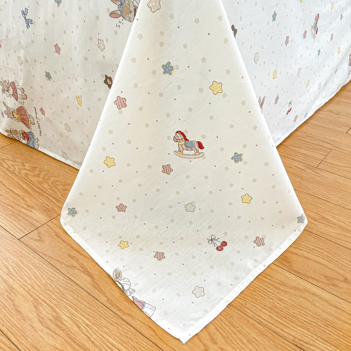 91家纺网 家纺一手货源 找家纺 铭成家纺 2026新款全棉印花小清新四件套（提供买家秀） 珍妮小兔