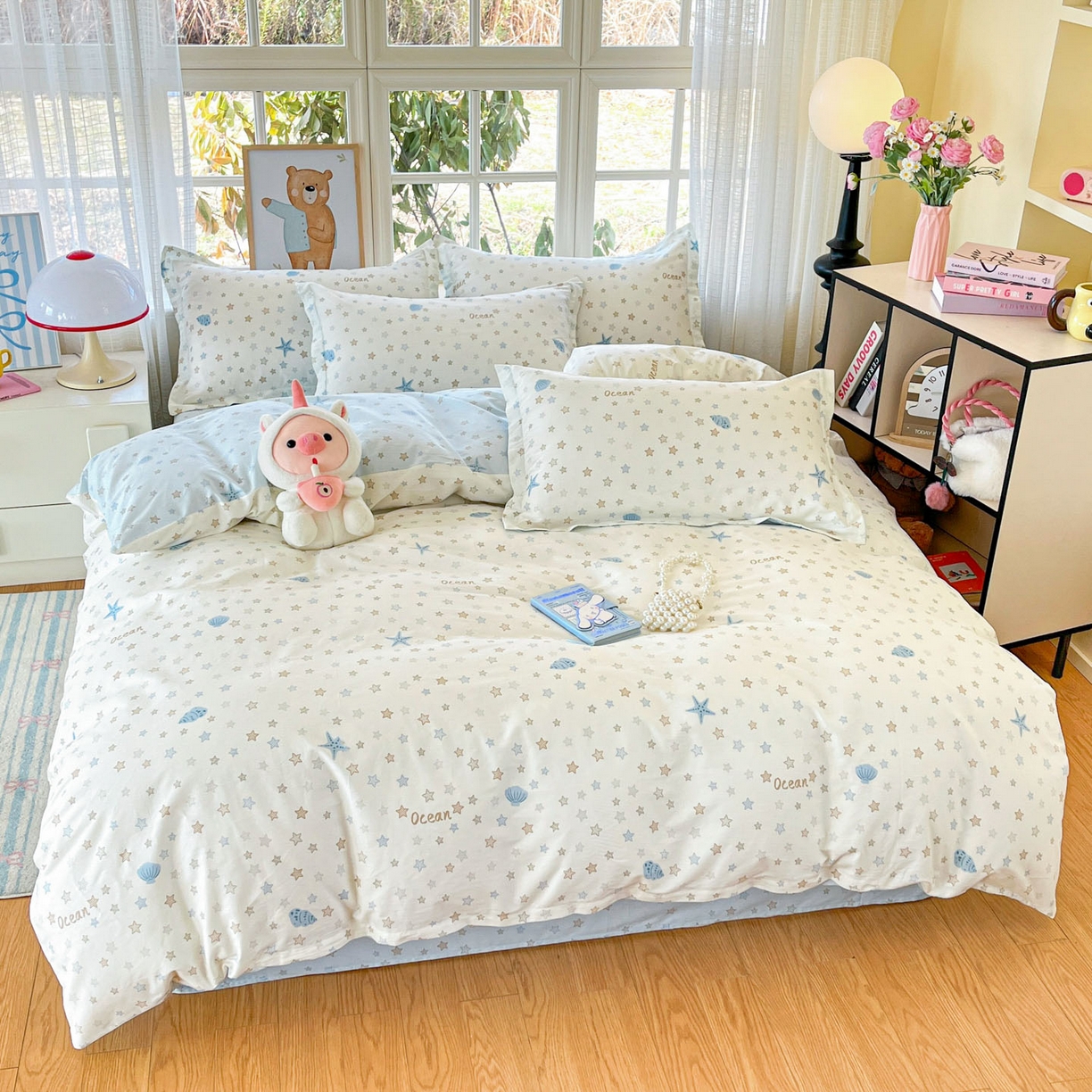 91家纺网 家纺一手货源 找家纺 （总）铭成家纺 2026新款全棉印花小清新单被套（提供买家秀）