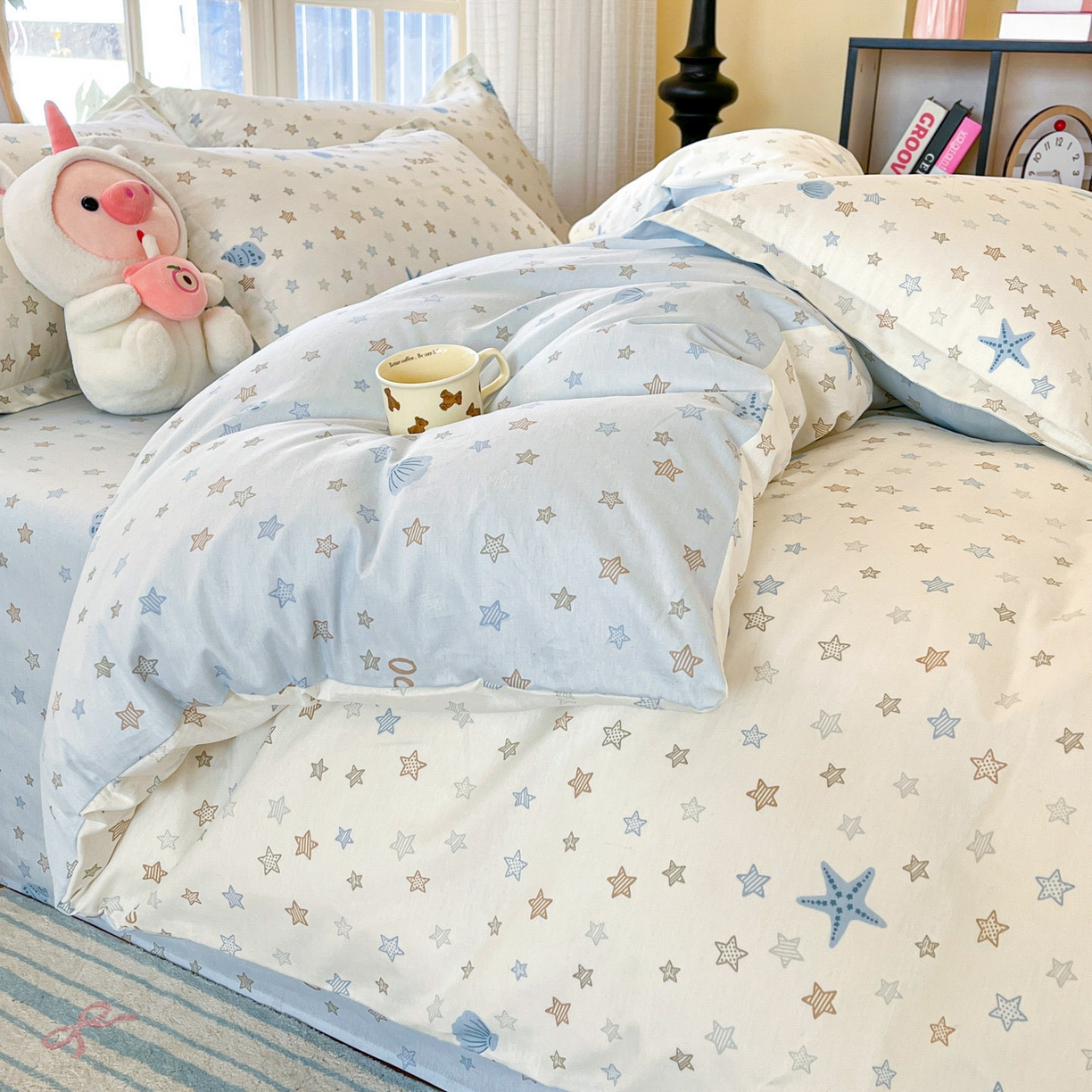 91家纺网 家纺一手货源 找家纺 （总）铭成家纺 2026新款全棉印花小清新单被套（提供买家秀）