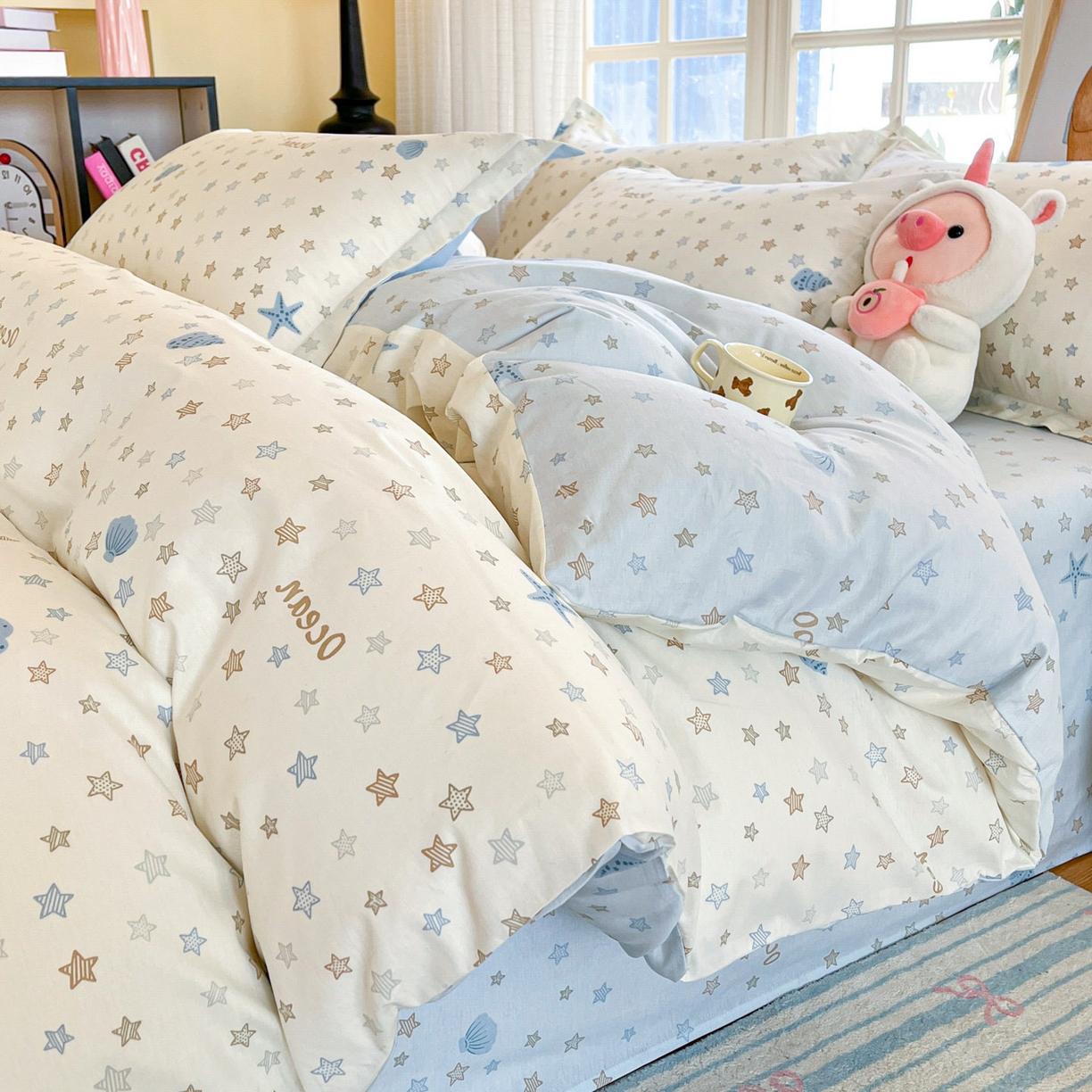 91家纺网 家纺一手货源 找家纺 （总）铭成家纺 2026新款全棉印花小清新单被套（提供买家秀）