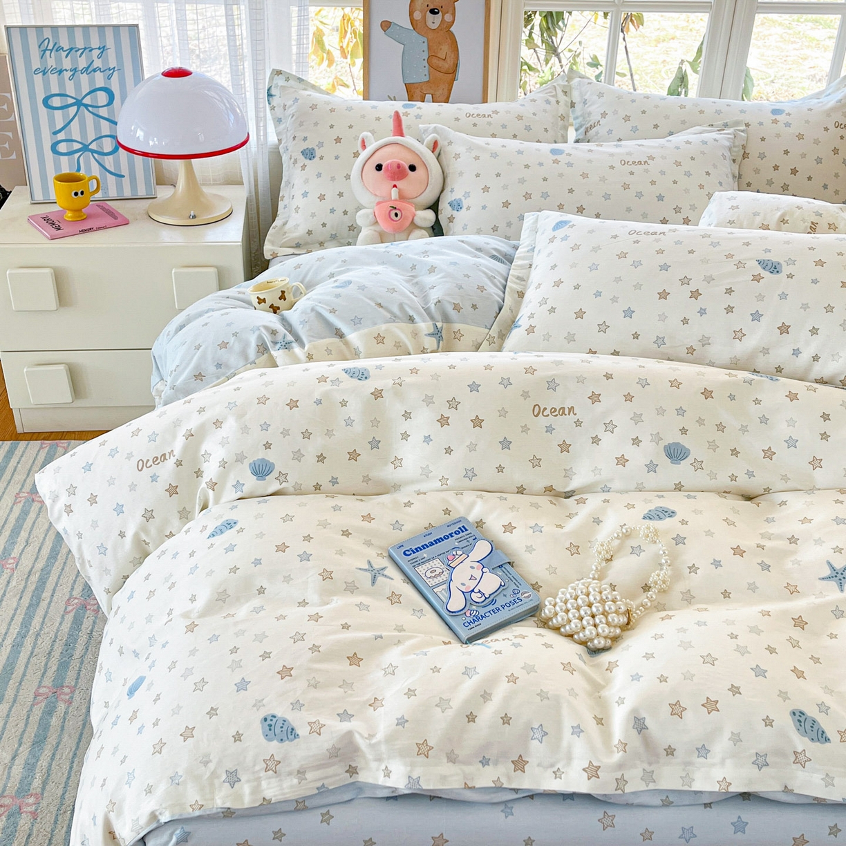 91家纺网 家纺一手货源 找家纺 （总）铭成家纺 2026新款全棉印花小清新单被套（提供买家秀）