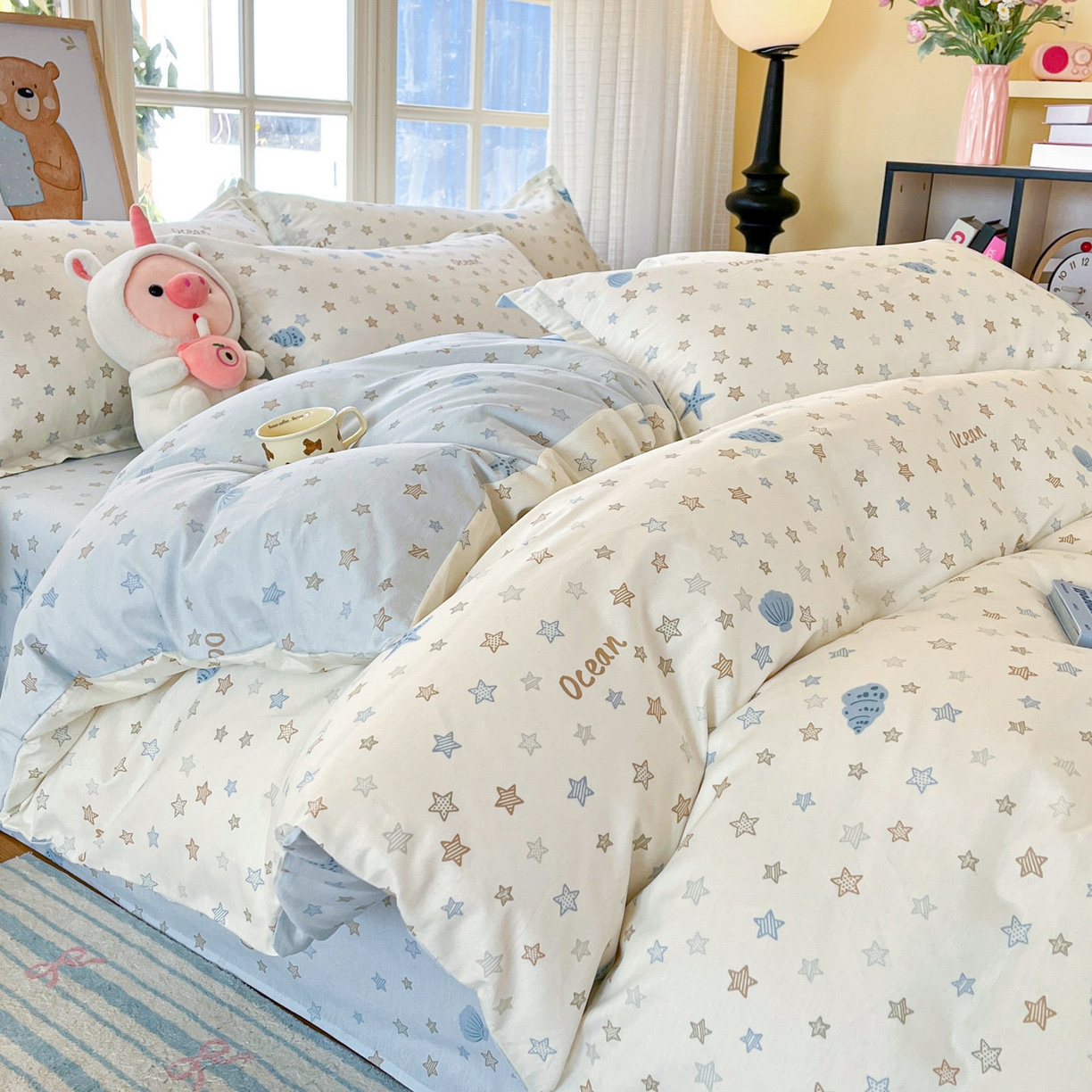 91家纺网 家纺一手货源 找家纺 （总）铭成家纺 2026新款全棉印花小清新单被套（提供买家秀）