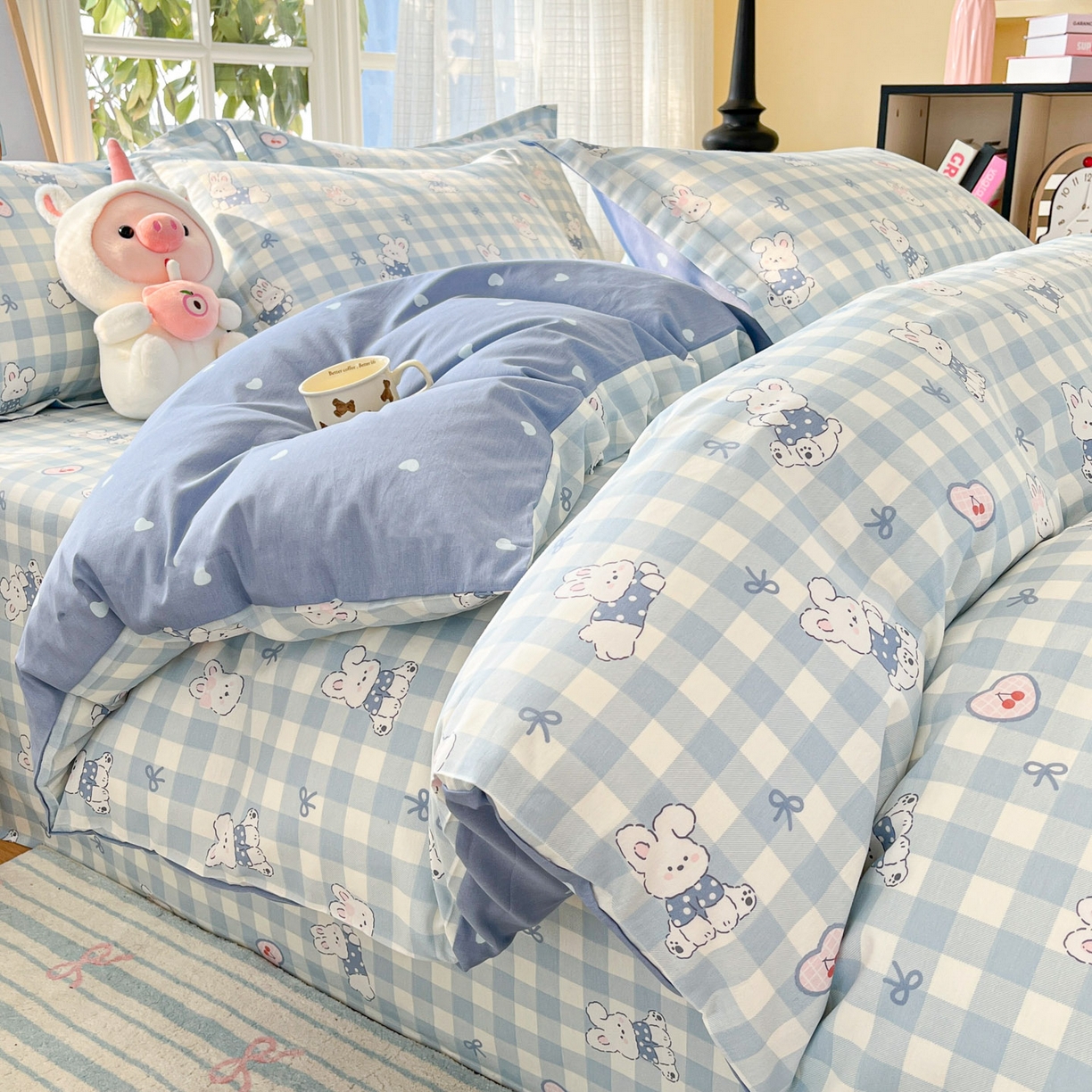 91家纺网 家纺一手货源 找家纺 （总）铭成家纺 2026新款全棉印花小清新单被套（提供买家秀）