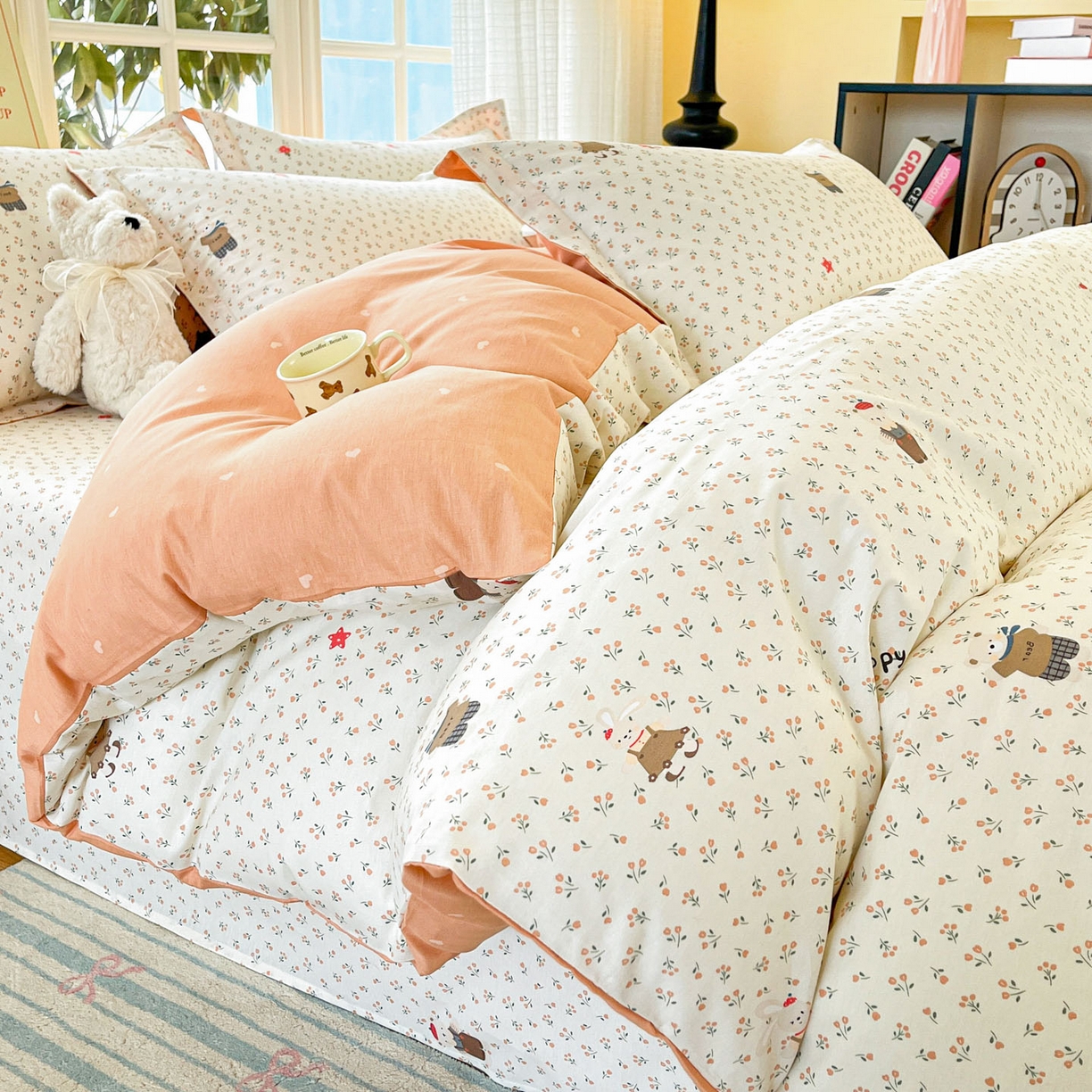 91家纺网 家纺一手货源 找家纺 （总）铭成家纺 2026新款全棉印花小清新单被套（提供买家秀）