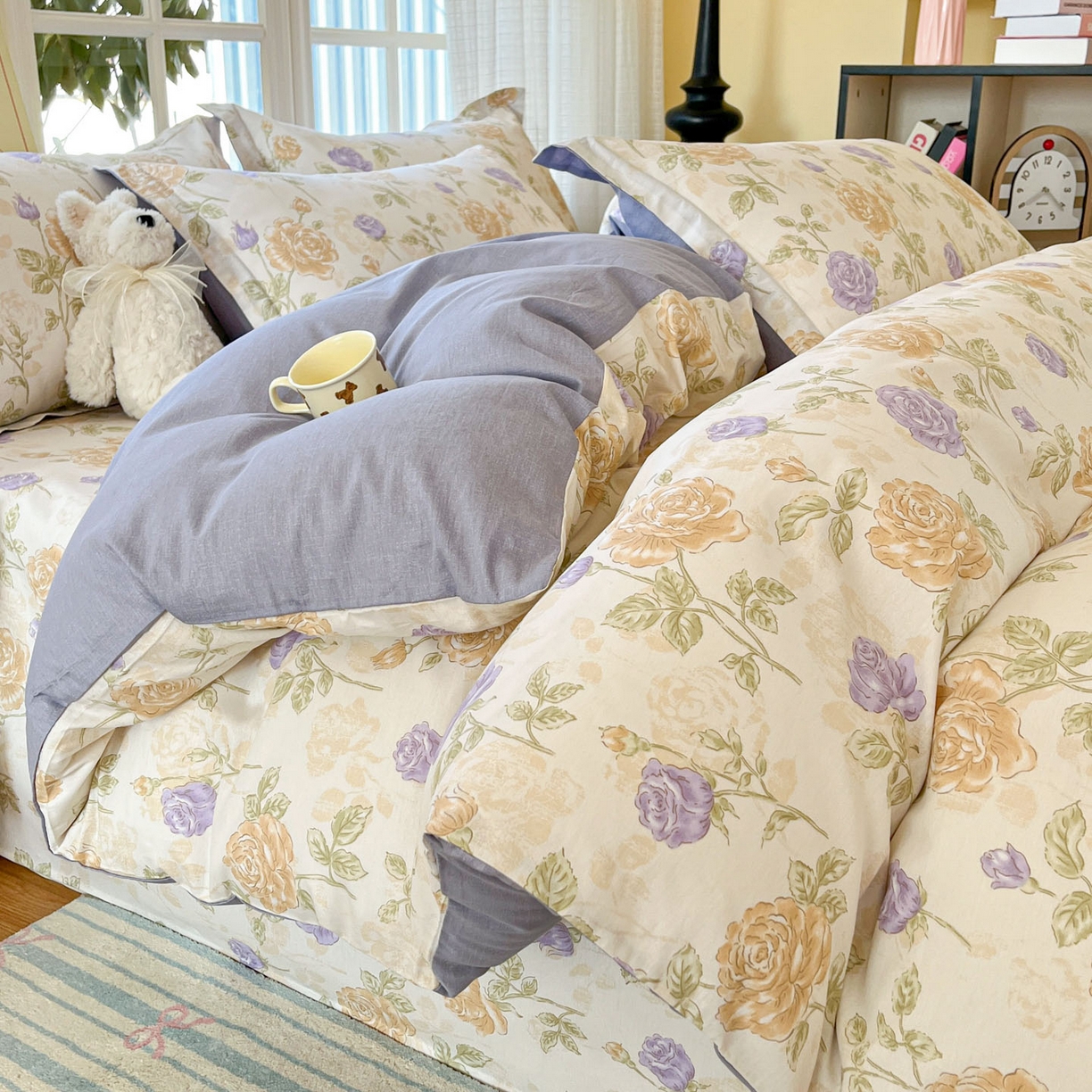 91家纺网 家纺一手货源 找家纺 （总）铭成家纺 2026新款全棉印花小清新单被套（提供买家秀）