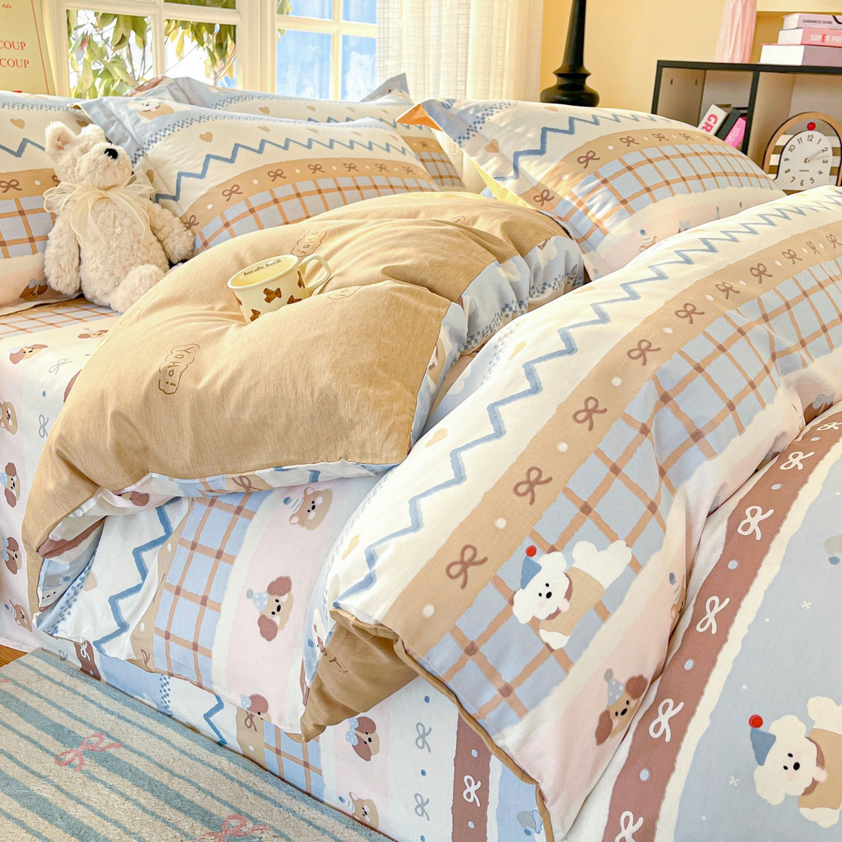 91家纺网 家纺一手货源 找家纺 （总）铭成家纺 2026新款全棉印花小清新单被套（提供买家秀）