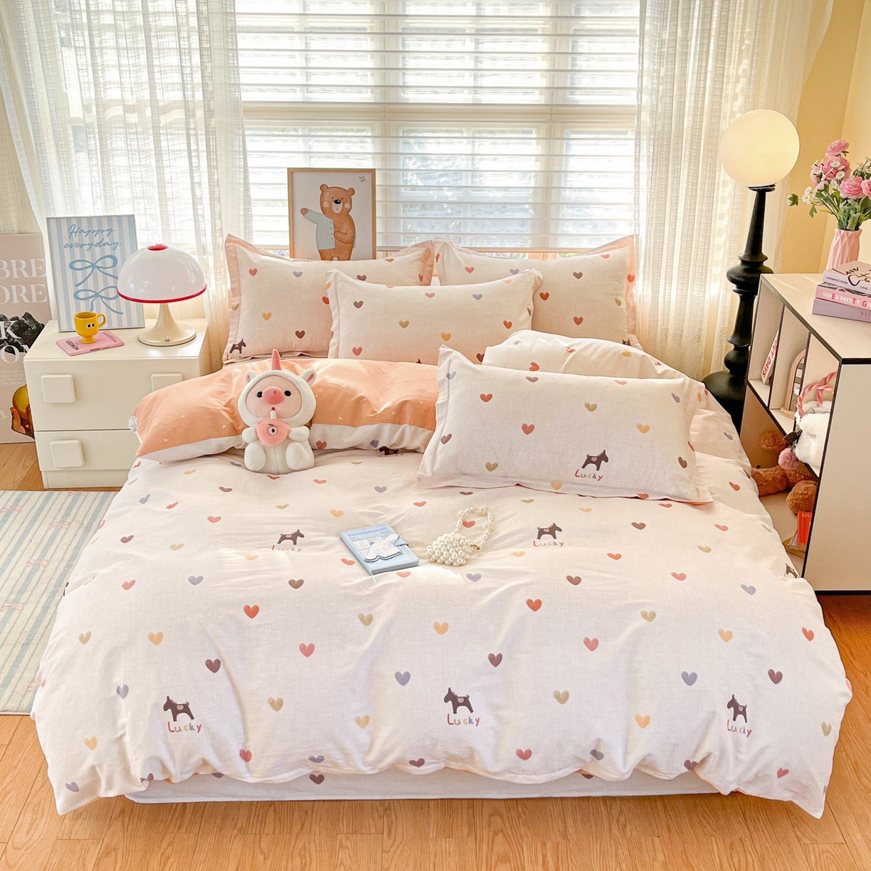 91家纺网 家纺一手货源 找家纺 铭成家纺 2026新款全棉印花小清新单被套（提供买家秀） 欢乐聚会