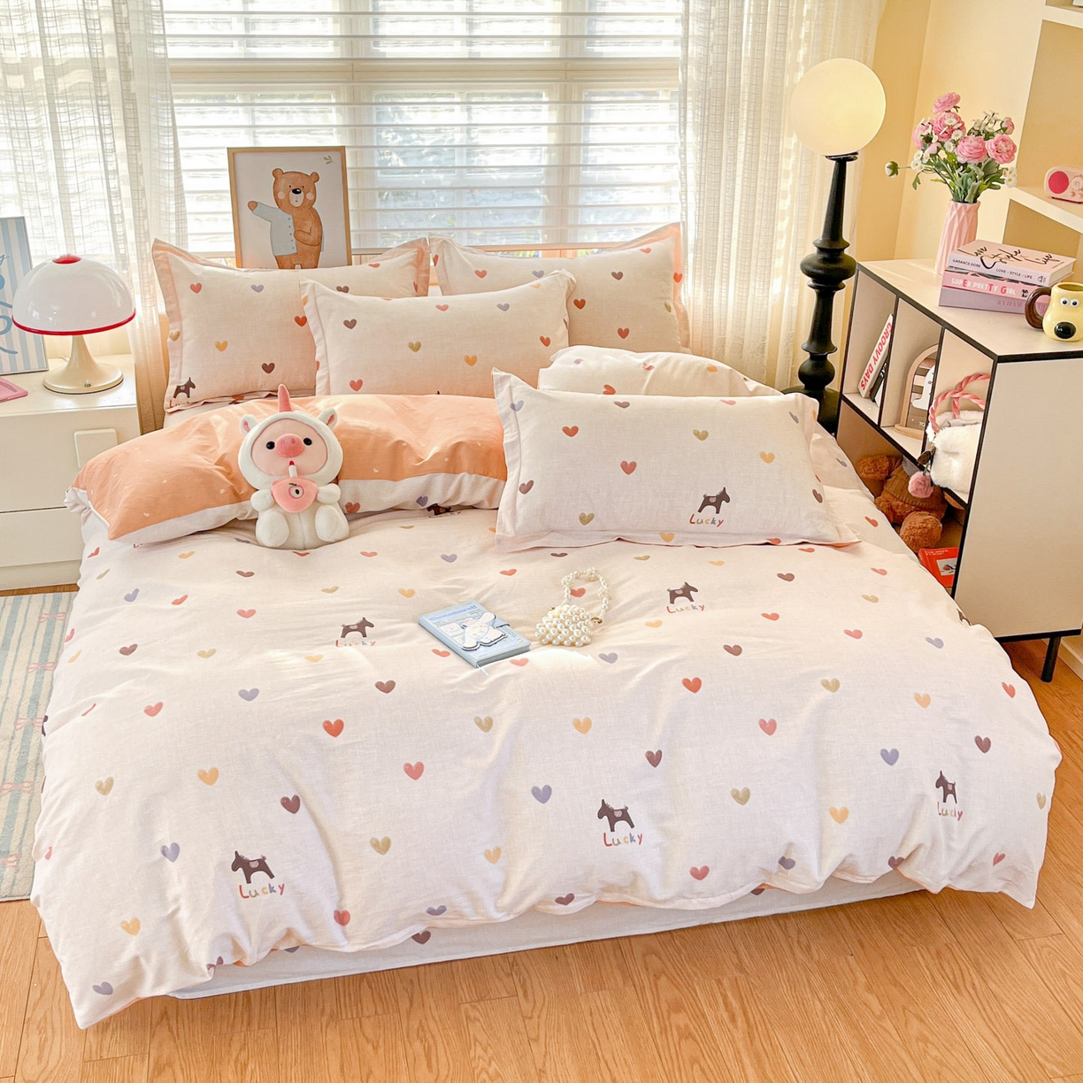 91家纺网 家纺一手货源 找家纺 铭成家纺 2026新款全棉印花小清新单被套（提供买家秀） 欢乐聚会