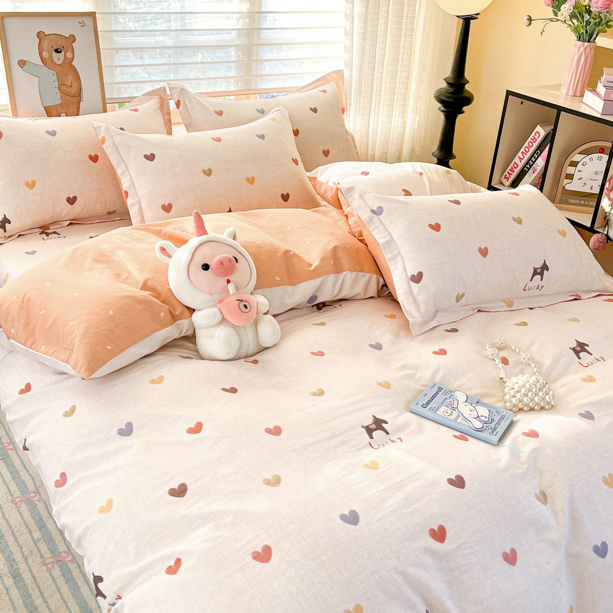 91家纺网 家纺一手货源 找家纺 铭成家纺 2026新款全棉印花小清新单被套（提供买家秀） 欢乐聚会