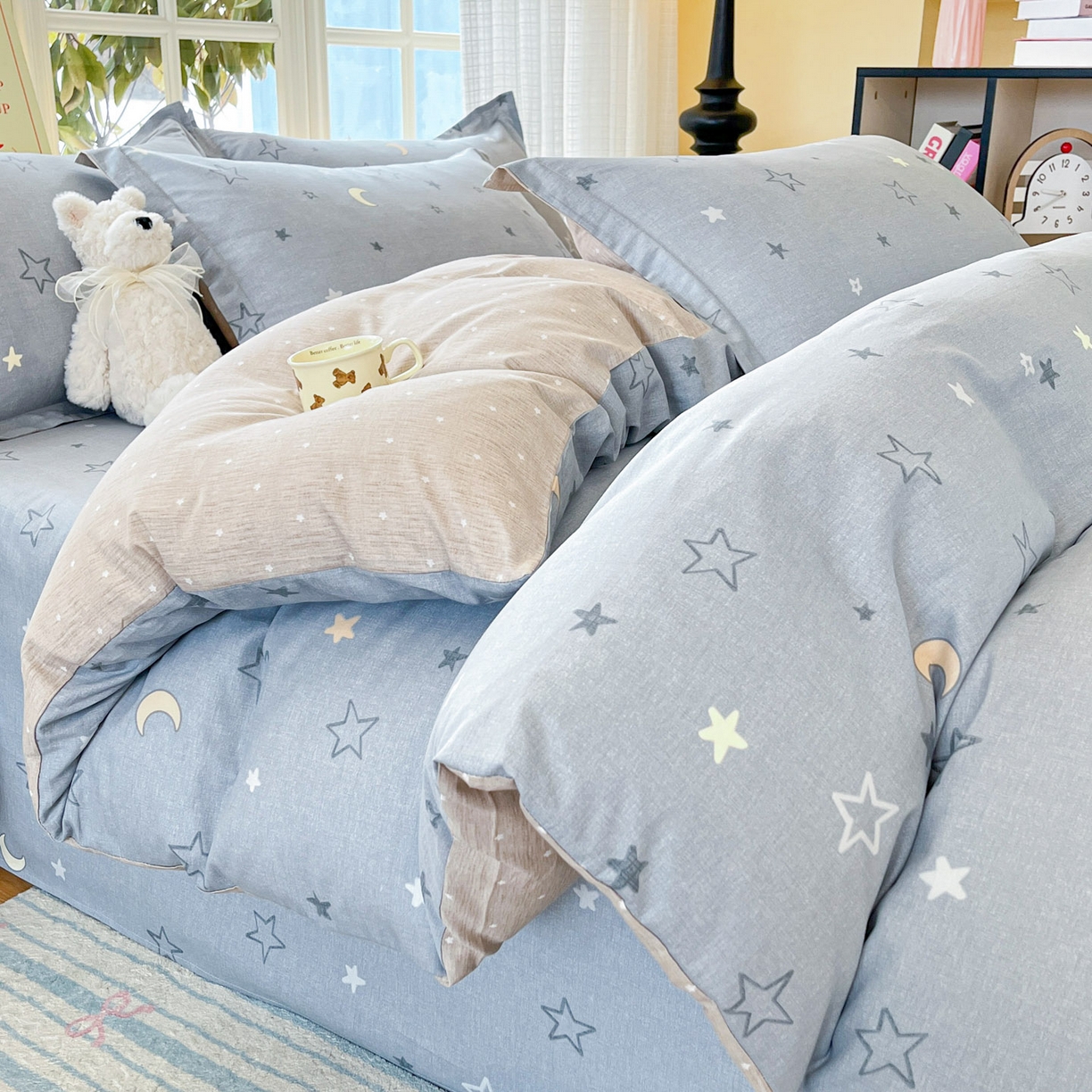 铭成家纺 2026新款全棉印花小清新单被套（提供买家秀） 暮洛星