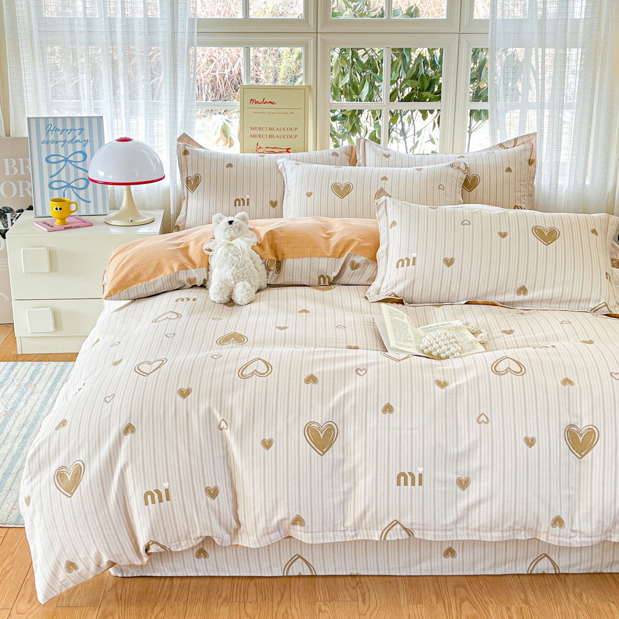 91家纺网 家纺一手货源 找家纺 铭成家纺 2026新款全棉印花小清新单被套（提供买家秀） 柠檬心愿