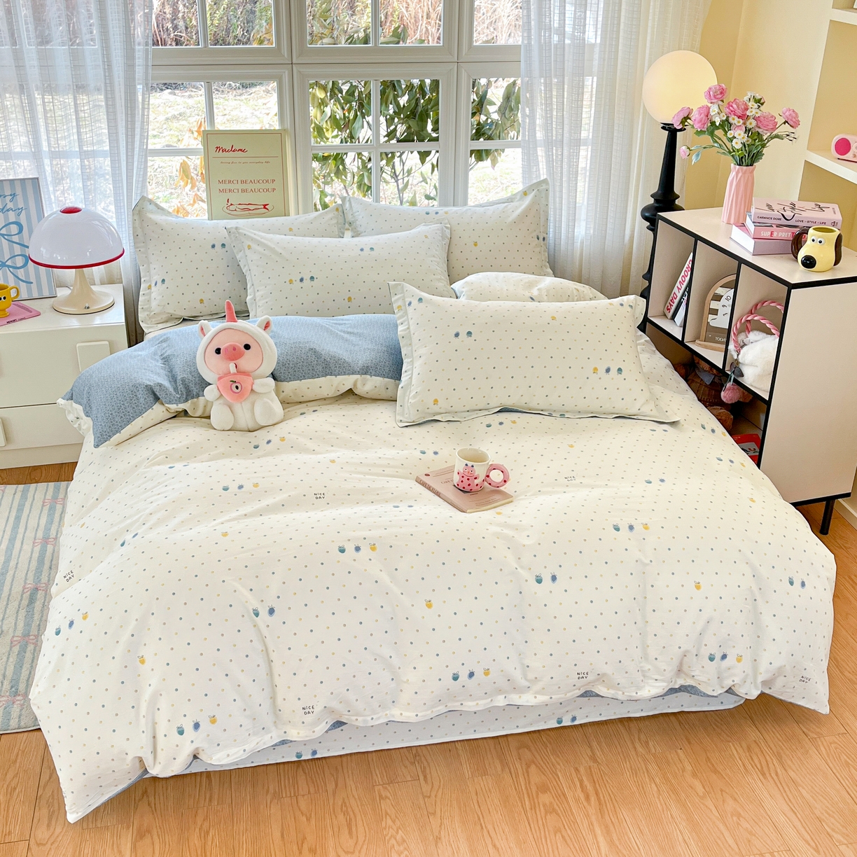 91家纺网 家纺一手货源 找家纺 铭成家纺 2026新款全棉印花小清新单被套（提供买家秀） 青涩草莓