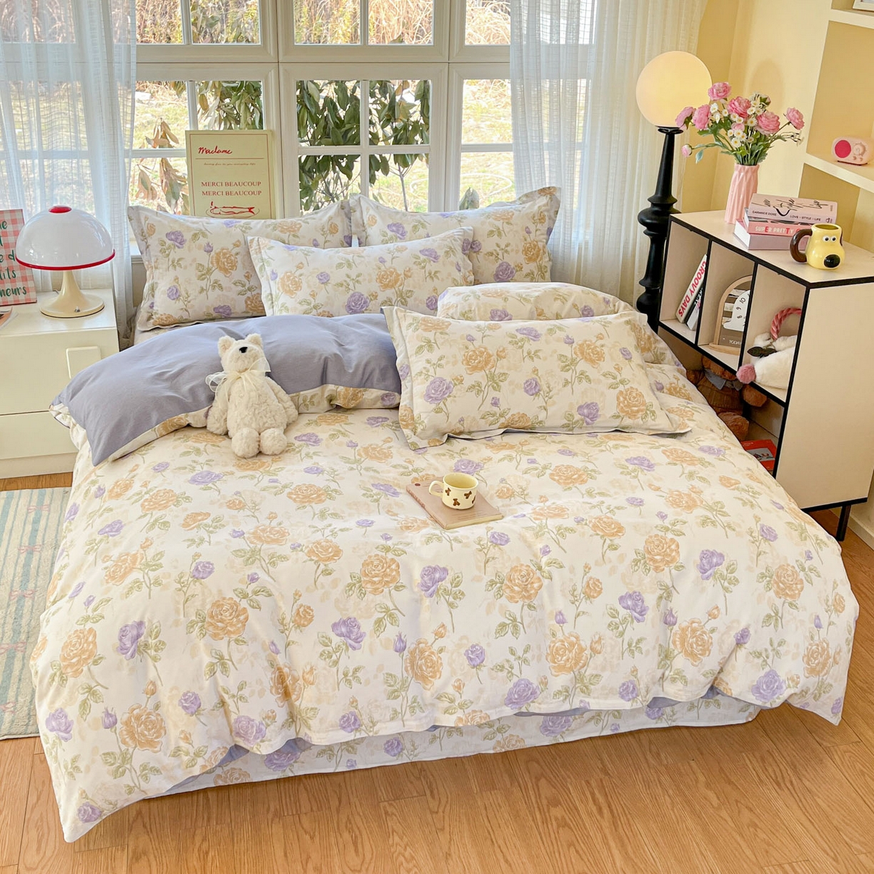 91家纺网 家纺一手货源 找家纺 铭成家纺 2026新款全棉印花小清新单被套（提供买家秀） 诗情画意