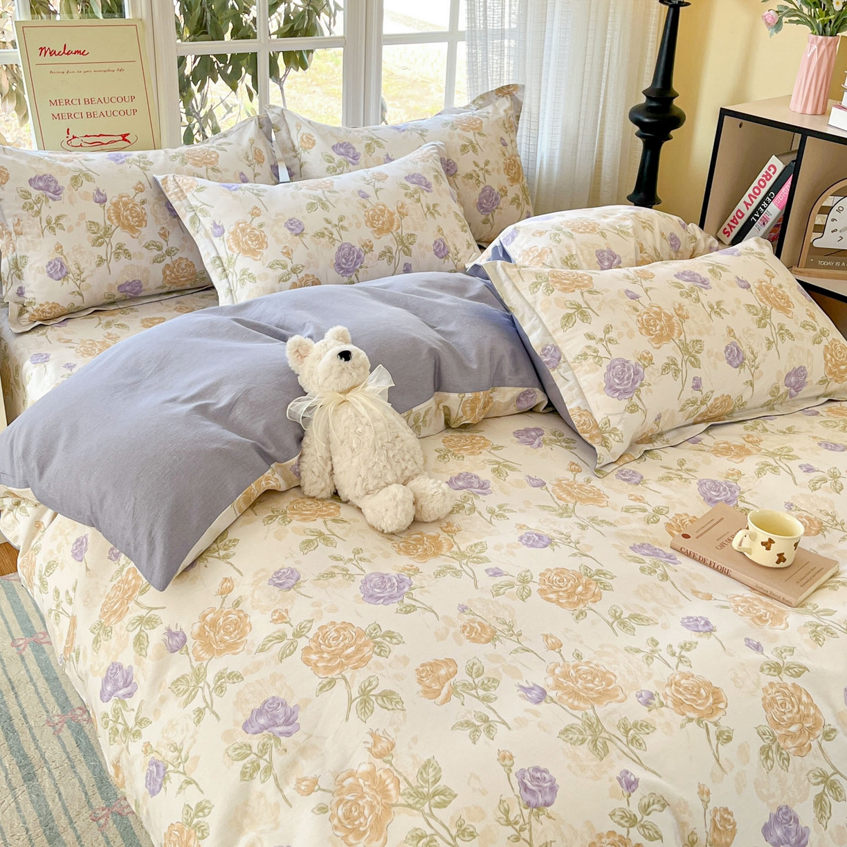 91家纺网 家纺一手货源 找家纺 铭成家纺 2026新款全棉印花小清新单被套（提供买家秀） 诗情画意