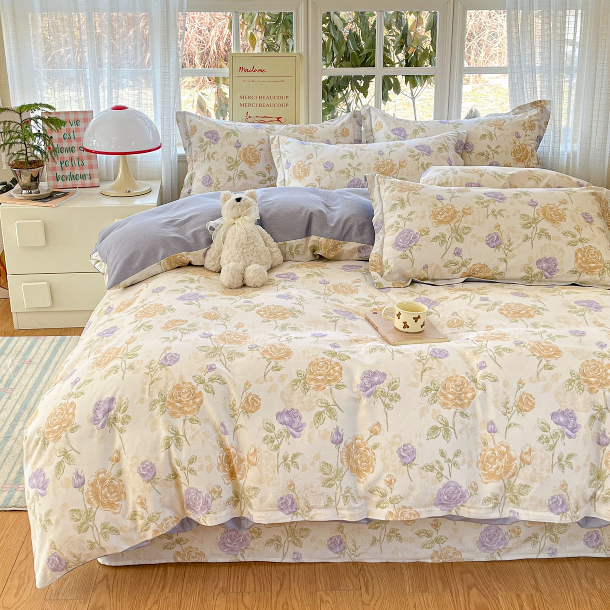 91家纺网 家纺一手货源 找家纺 铭成家纺 2026新款全棉印花小清新单被套（提供买家秀） 诗情画意