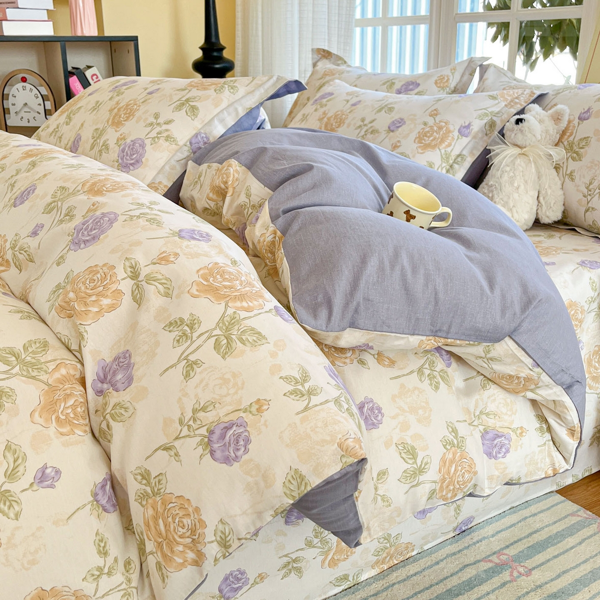 91家纺网 家纺一手货源 找家纺 铭成家纺 2026新款全棉印花小清新单被套（提供买家秀） 诗情画意