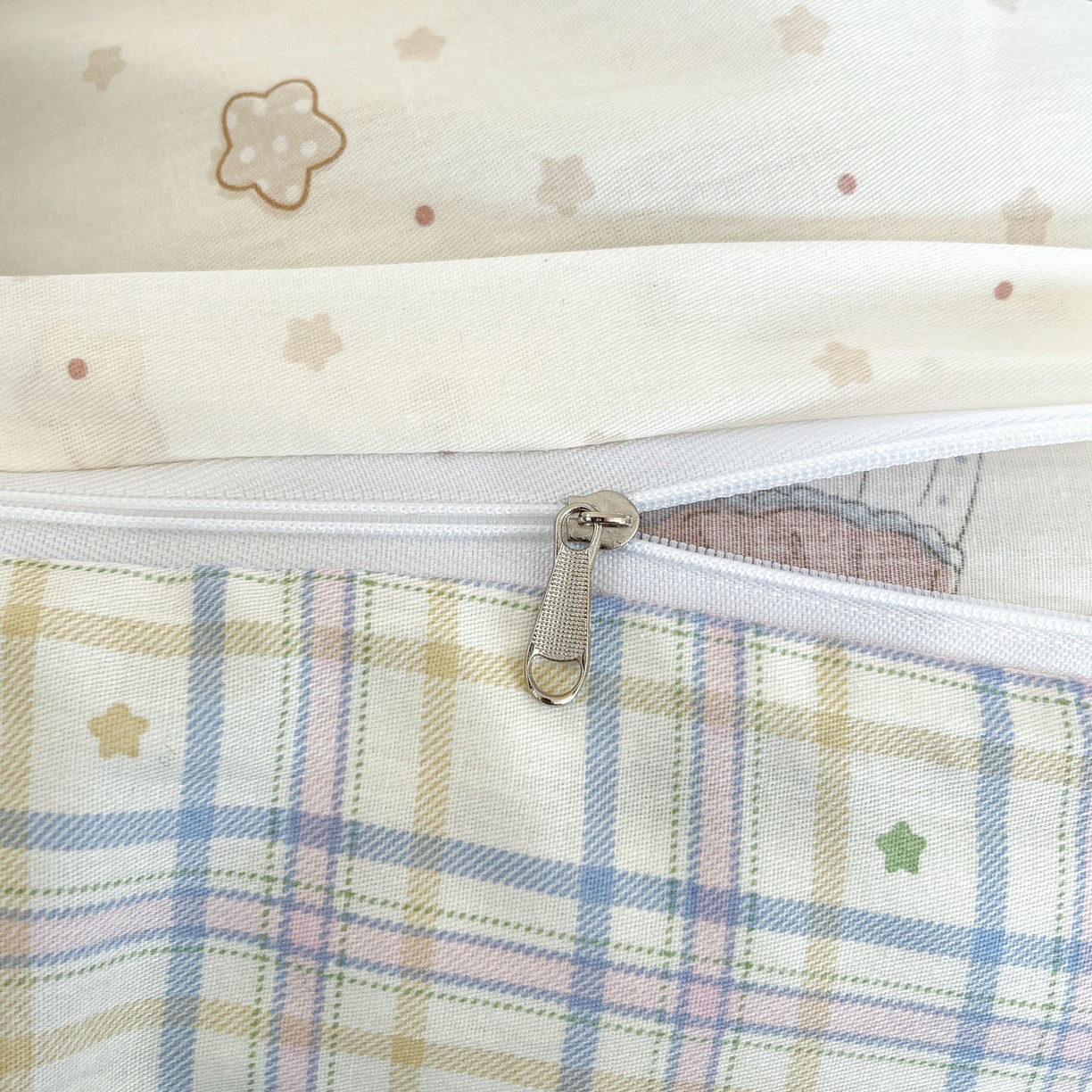 91家纺网 家纺一手货源 找家纺 铭成家纺 2026新款全棉印花小清新单被套（提供买家秀） 珍妮小兔