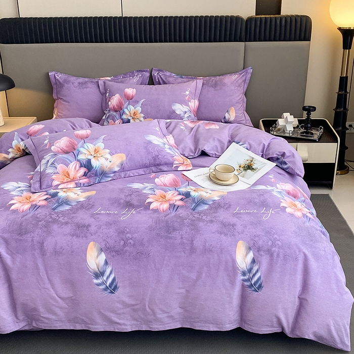 91家纺网 家纺一手货源 找家纺 幸嘉轩 2026新款全棉纯棉加厚百分百磨毛四件套 花漾恋歌