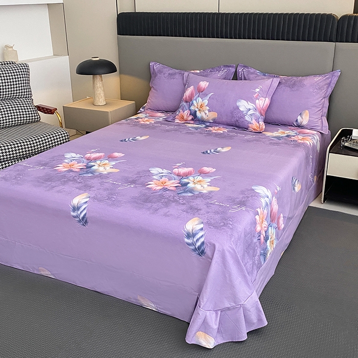 91家纺网 家纺一手货源 找家纺 幸嘉轩 2026新款全棉纯棉加厚百分百磨毛四件套 花漾恋歌