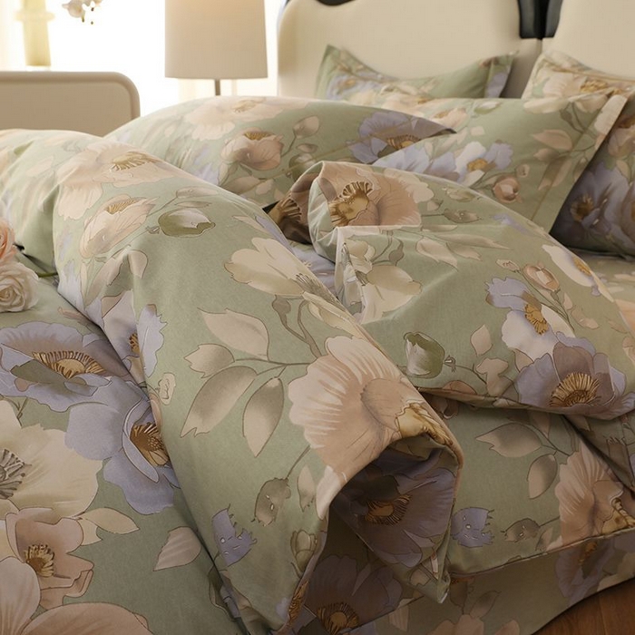 幸嘉轩 2026新款全棉纯棉加厚百分百磨毛四件套 花灿烂