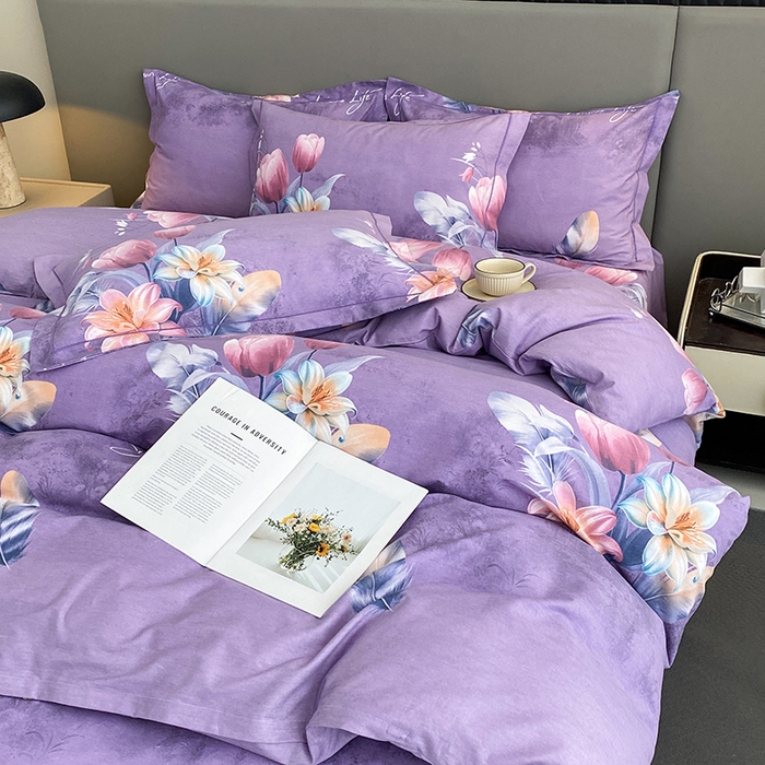 91家纺网 家纺一手货源 找家纺 幸嘉轩 2026新款全棉纯棉加厚百分百磨毛四件套 花漾恋歌