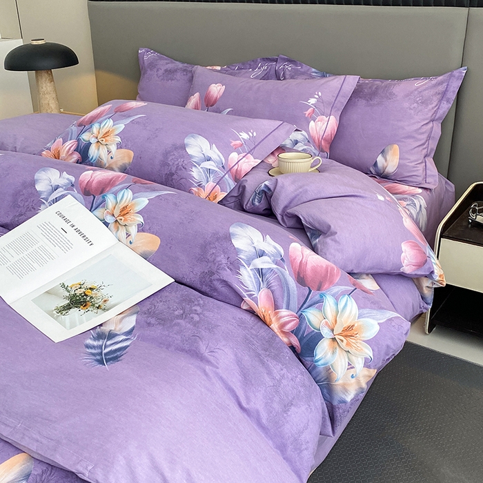 91家纺网 家纺一手货源 找家纺 幸嘉轩 2026新款全棉纯棉加厚百分百磨毛四件套 花漾恋歌