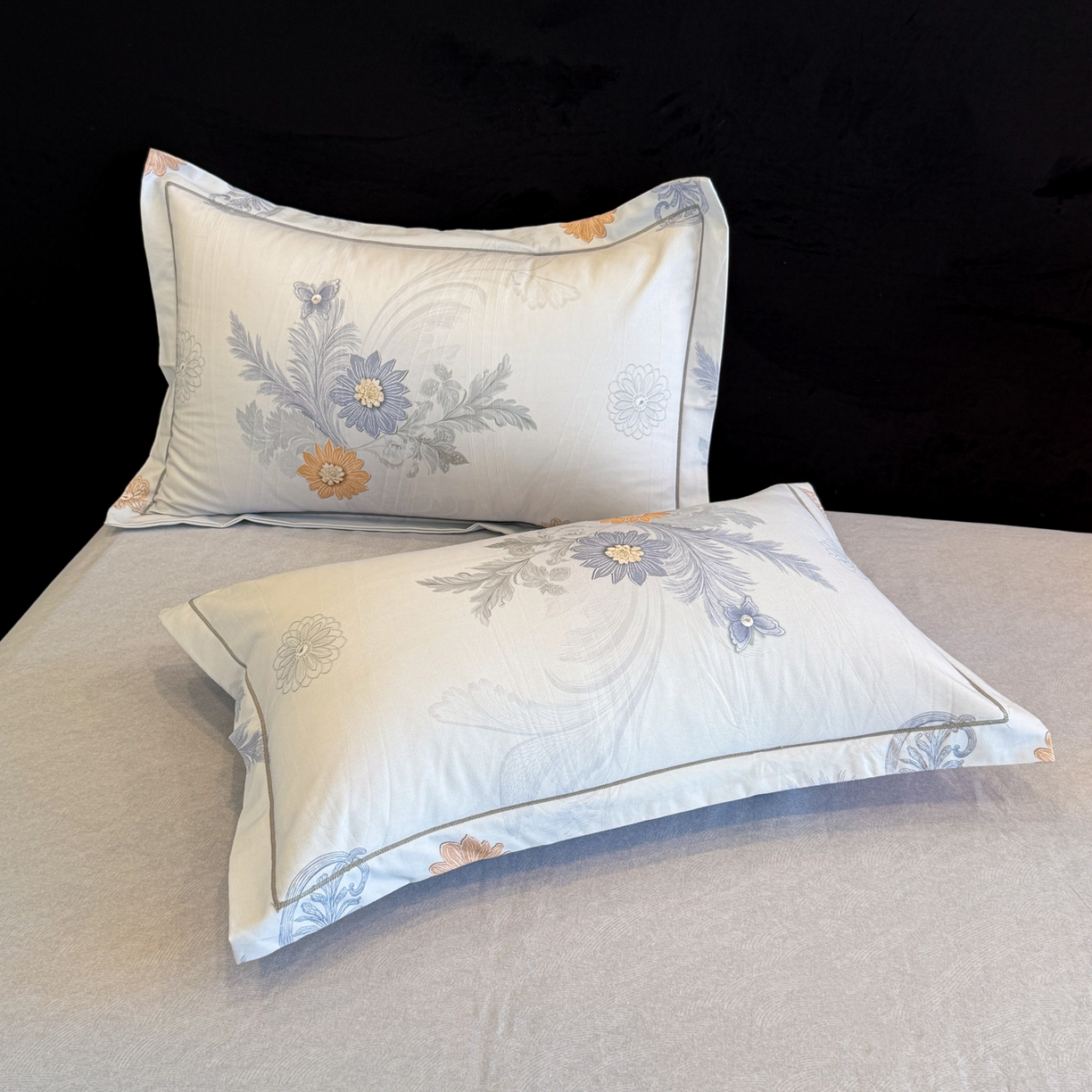 91家纺网 家纺一手货源 找家纺 幸嘉轩 2026新款全棉纯棉加厚百分百磨毛四件套 淡雅朱莉