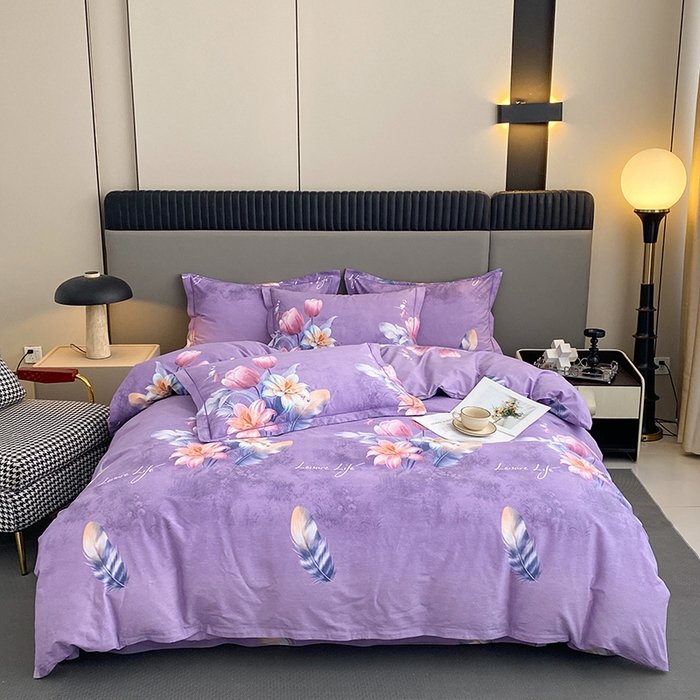 91家纺网 家纺一手货源 找家纺 幸嘉轩 2026新款全棉纯棉加厚百分百磨毛四件套 花漾恋歌