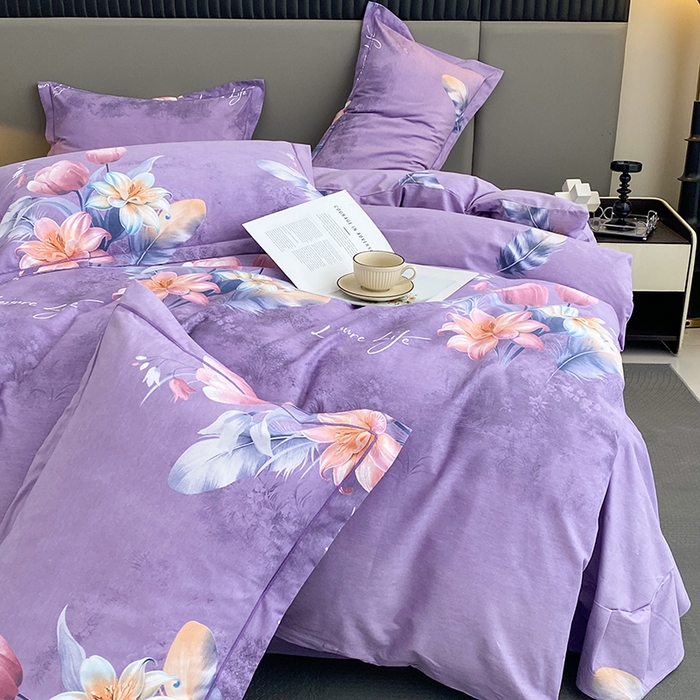 91家纺网 家纺一手货源 找家纺 幸嘉轩 2026新款全棉纯棉加厚百分百磨毛四件套 花漾恋歌