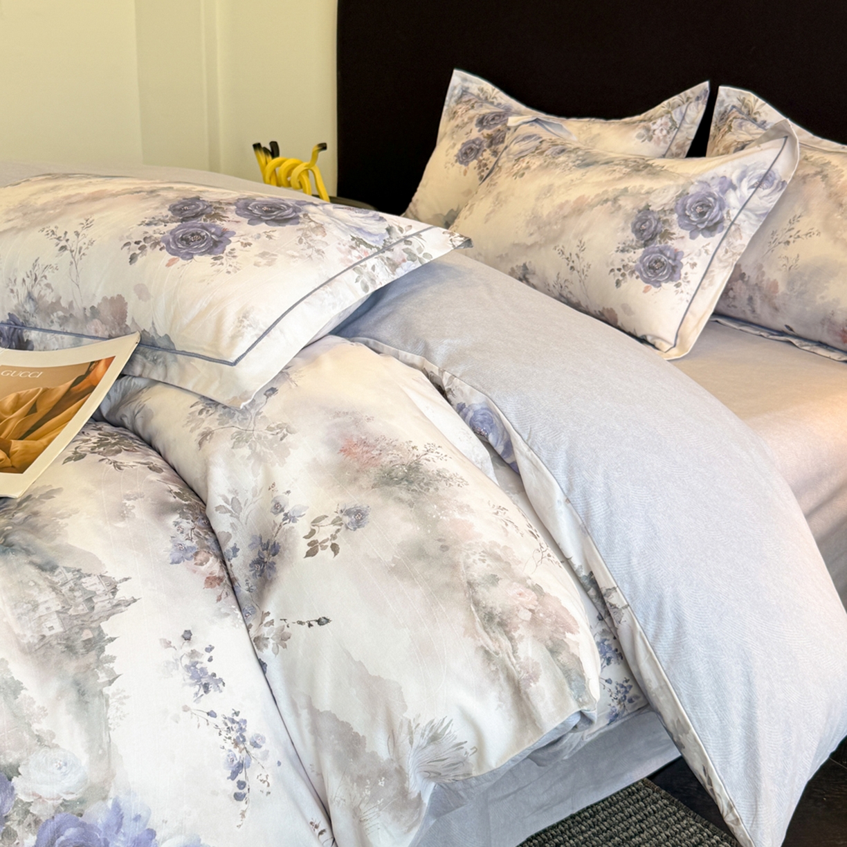 91家纺网 家纺一手货源 找家纺 幸嘉轩 2026新款全棉纯棉加厚百分百磨毛四件套 朵卿