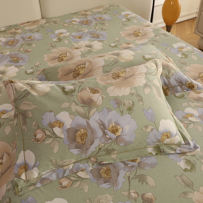 91家纺网 家纺一手货源 找家纺 幸嘉轩 2026新款全棉纯棉加厚百分百磨毛四件套 花灿烂