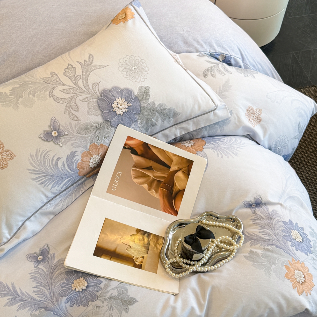 91家纺网 家纺一手货源 找家纺 幸嘉轩 2026新款全棉纯棉加厚百分百磨毛四件套 淡雅朱莉