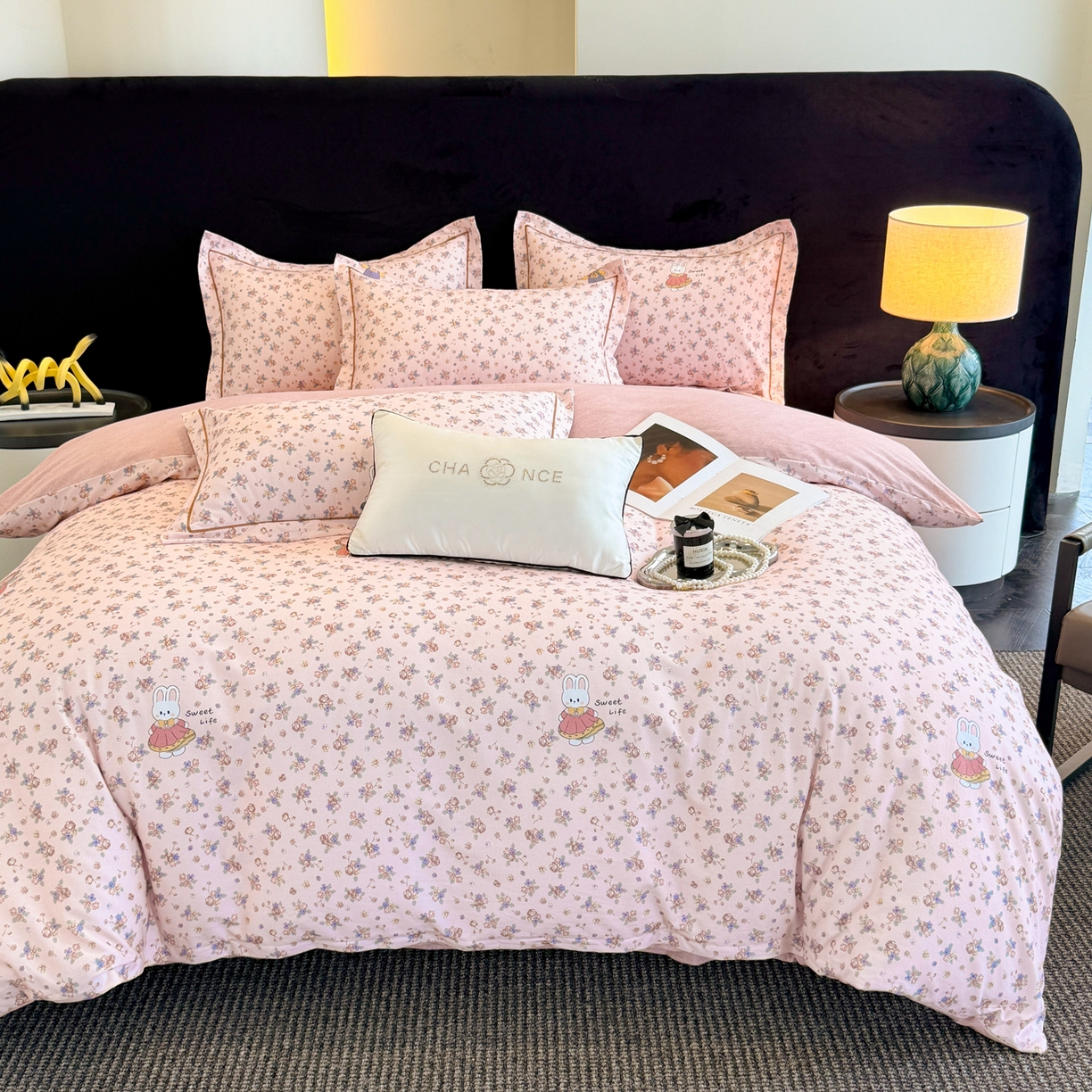 91家纺网 家纺一手货源 找家纺 幸嘉轩 2026新款全棉纯棉加厚百分百磨毛四件套 小狮子