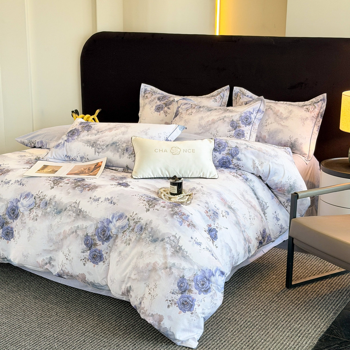 91家纺网 家纺一手货源 找家纺 幸嘉轩 2026新款全棉纯棉加厚百分百磨毛四件套 朵卿