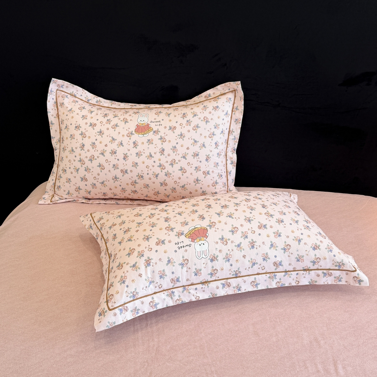 91家纺网 家纺一手货源 找家纺 幸嘉轩 2026新款全棉纯棉加厚百分百磨毛四件套 小狮子