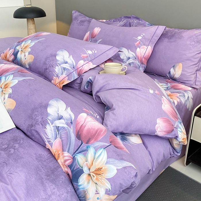 幸嘉轩 2026新款全棉纯棉加厚百分百磨毛四件套 花漾恋歌