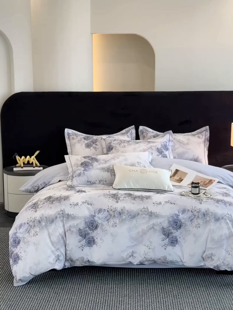 91家纺网 家纺一手货源 找家纺 幸嘉轩 2026新款全棉纯棉加厚百分百磨毛四件套 朵卿