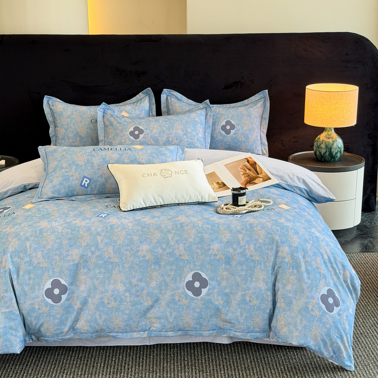 91家纺网 家纺一手货源 找家纺 幸嘉轩 2026新款全棉纯棉加厚百分百磨毛四件套 月光旅程