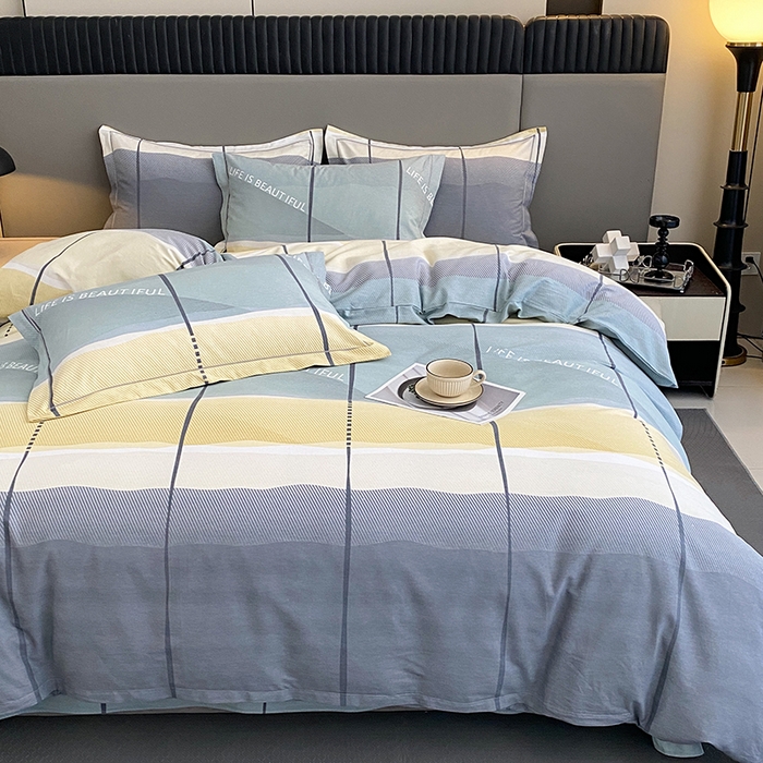 91家纺网 家纺一手货源 找家纺 幸嘉轩 2026新款全棉纯棉加厚百分百磨毛四件套 莫古力