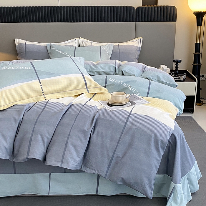 91家纺网 家纺一手货源 找家纺 幸嘉轩 2026新款全棉纯棉加厚百分百磨毛四件套 莫古力