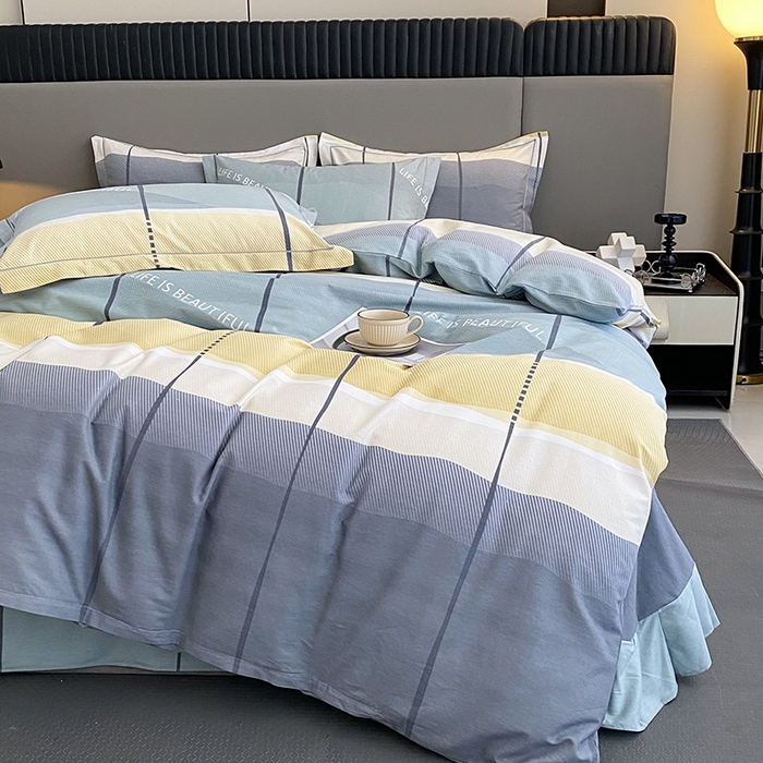 91家纺网 家纺一手货源 找家纺 幸嘉轩 2026新款全棉纯棉加厚百分百磨毛四件套 莫古力