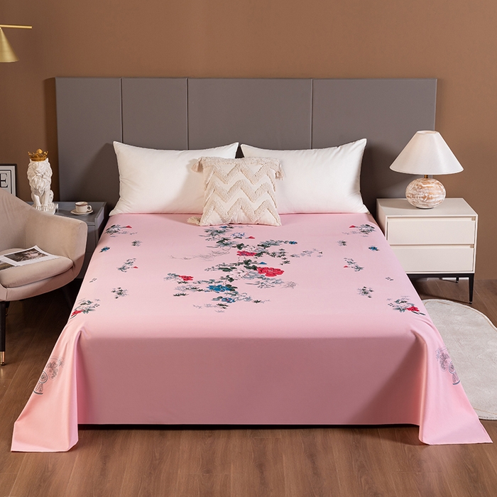 91家纺网 家纺一手货源 找家纺 居美良品 2026新款100%全棉纯棉老式国民床单老上海海床单-牡丹绽放 牡丹绽放-玉色