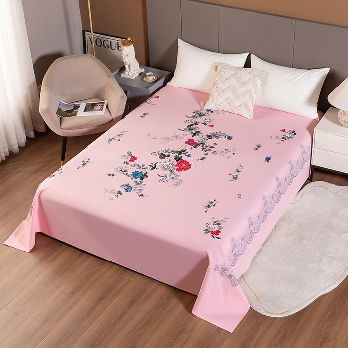 91家纺网 家纺一手货源 找家纺 居美良品 2026新款100%全棉纯棉老式国民床单老上海海床单-牡丹绽放 牡丹绽放-玉色