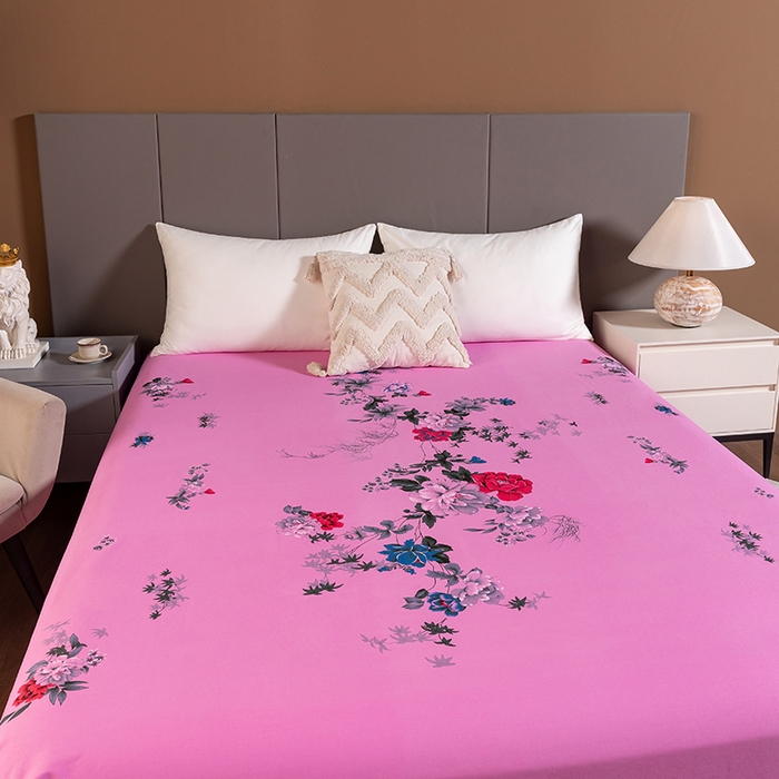 91家纺网 家纺一手货源 找家纺 居美良品 2026新款100%全棉纯棉老式国民床单老上海海床单-牡丹绽放 牡丹绽放-粉色
